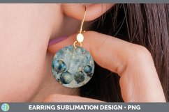 GorgeousVintage Blue Christmas Round Earrings design.