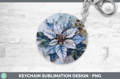 GorgeousVintage Blue Christmas Keychain design.