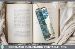 GorgeousVintage Blue Christmas Bookmark design.
