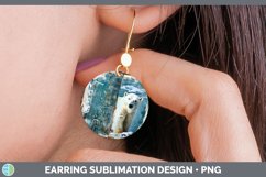GorgeousVintage Blue Christmas Round Earrings design.