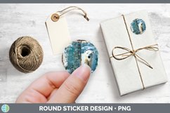 GorgeousVintage Blue Christmas Stickers design.