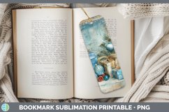 GorgeousVintage Blue Christmas Bookmark design.