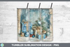 GorgeousVintage Blue Christmas Tumbler design.