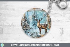 GorgeousVintage Blue Christmas Keychain design.