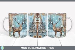 GorgeousVintage Blue Christmas Mug Wrap design.