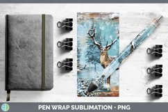 GorgeousVintage Blue Christmas Pen Wrap design.