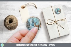 GorgeousVintage Blue Christmas Stickers design.