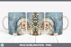GorgeousVintage Blue Christmas Mug Wrap design.