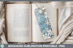 GorgeousVintage Blue Christmas Bookmark design.