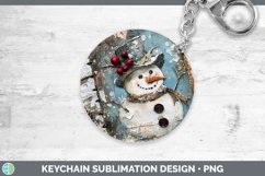 GorgeousVintage Blue Christmas Keychain design.