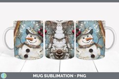 GorgeousVintage Blue Christmas Mug Wrap design.