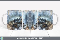 GorgeousVintage Blue Christmas Mug Wrap design.