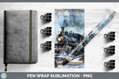 GorgeousVintage Blue Christmas Pen Wrap design.