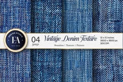 Vintage Blue Denim Fabric Digital Paper Product Image 1