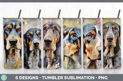 Bundle of six Decoupage Bluetick Coonhounds Tumbler designs.