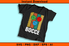 Retro Bocce SVG | Vintage 70’s Bocce Ball Player Design Product Image 2