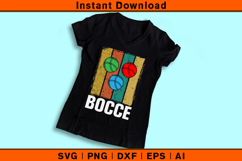 Retro Bocce SVG | Vintage 70’s Bocce Ball Player Design Product Image 3
