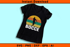 Retro Bocce SVG | Vintage 70’s Bocce Ball Player Design Product Image 3