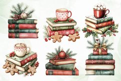 Vintage Book Christmas Sublimation PNG Product Image 5