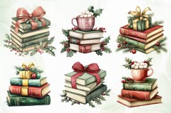Vintage Book Christmas Sublimation PNG Product Image 4