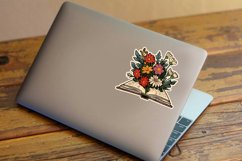 Vintage Book Flowers Sticker Clipart Bundle Product Image 3