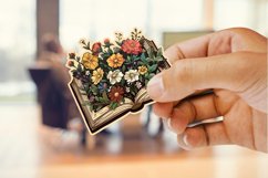 Vintage Book Flowers Sticker Clipart Bundle Product Image 2