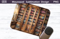 Books Mouse Pad Sublimation Design | Book Lover MousePad PNG Product Image 1