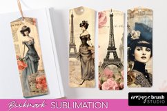 Vintage Bookmark Sublimation - Scrapbook Bookmarks 4 PNG Product Image 1