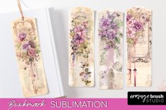 Vintage Bookmark Sublimation - Scrapbook Bookmarks 4 PNG Product Image 1