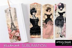 Vintage Bookmark Sublimation - Scrapbook Bookmarks 4 PNG Product Image 1