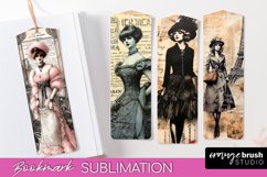 Vintage Bookmark Sublimation - Scrapbook Bookmarks 4 PNG Product Image 1
