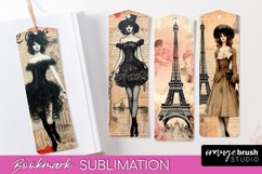 Vintage Bookmark Sublimation - Scrapbook Bookmarks 4 PNG Product Image 1