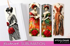 Vintage Bookmark Sublimation - Scrapbook Bookmarks 4 PNG Product Image 1