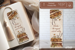 Old Book Vintage Bookmark png Book Lover Printable Quote Product Image 1