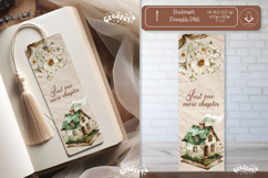 Open Book Vintage Bookmark png Book Lover Printable Quote Product Image 1