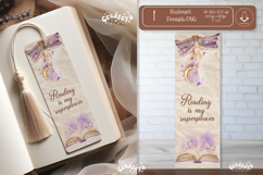 Open Book Vintage Bookmark png Flower Book Lover Quote png Product Image 1