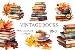 Watercolor book clipart. Book lover sublimation Product Image 1