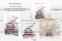 Vintage Books - Fantasy Watercolor Illustration Product Image 2