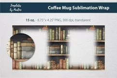 Old Book Photo Mug Wrap for 15 oz Cricut Mug Sublimation