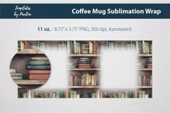 Old Books Photo Mug Wrap for 11 oz Cricut Mug sublimation
