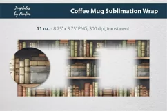 Old Book Photo Mug Wrap for 15 oz Cricut Mug Sublimation