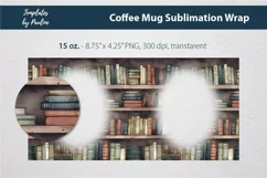 Old Book Photo Mug Wrap for 15 oz Cricut Mug sublimation