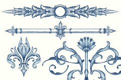 Blue Natural Ornamental Forms Product Image 5