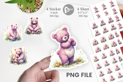 Botanical Mama Bear &amp; Cub Sticker Product Image 1