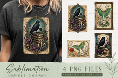 Vintage Botanical Mushroom PNG | Dark Academia Sublimation Product Image 1