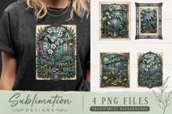 Vintage Botanical Mushroom PNG | Dark Academia Sublimation Product Image 1
