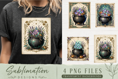 Vintage Botanical Mushroom PNG | Dark Academia Sublimation Product Image 1