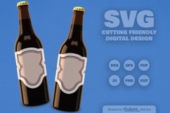 Vintage Bottle Label SVG Product Image 4