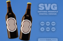 Vintage Bottle Label SVG Product Image 3