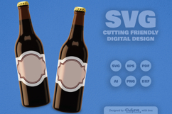 Vintage Bottle Label SVG Product Image 2